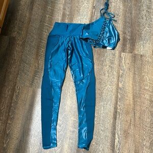 Mika Yoga Wear High waisted yoga leggings and top- Teal